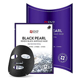 Snp - Black Pearl Renew Ampoule Korean Face Sheet Mask - Efe