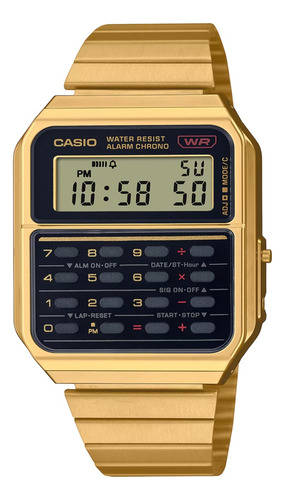 Reloj Casio Vintage Casio Ca-500weg-1bv Calculadora Alarma