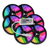 Kit Rgb 30 Metros Wifi Audioritmico Tira De Led Con Fuente