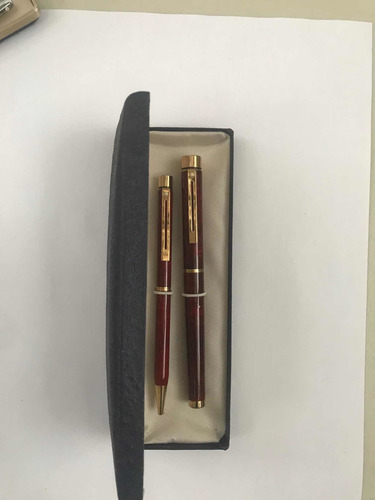 Targa Laca Roja Pluma Fuente Y Bolígrafo De Sheaffer.