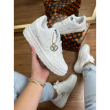 Tenis Air Force Louis Vuitton Moda Couro Importado Academia