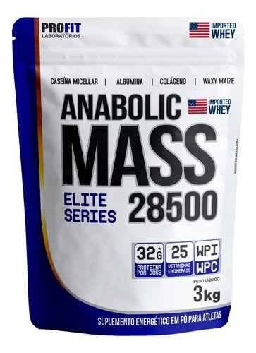 Hipercalórico Massa Anabolic Mass 28500 3kg Envio Rápido!!!