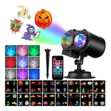 Luces De Proyector Navideño De Halloween Control Remoto 2 En