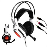 Read Set Gamer White Hunter Para Pc Led 2.2 Metros Deep Bass