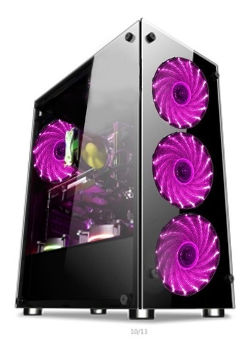 Gabinete Gamer Vidro Usb3.0 Xway 01150 Com 4 Fan Cooler