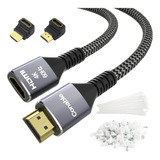 Cable De Extensión Hdmi 4k De 15 Pies, Extensor Trenzado Hdm