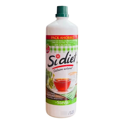 ! Edulcorante Si Diet Stevia 600ml 0 Calorias Sin Sodio | MercadoLibre
