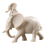 Figura Minimalista Elefante Montado Decoración De Casa
