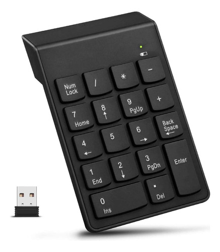 Teclado Numerico Inalámbrico Para Notebook Pc Mac Android Teclado Negro