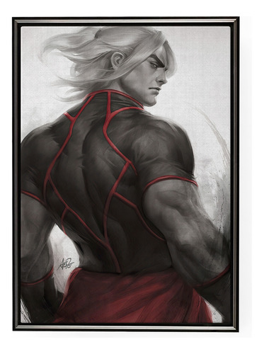 Cuadro Impresión Digital Lienzo: Street Fighter-ken Masters