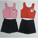 2 Conjuntos Mini Short Y Top  De Nena