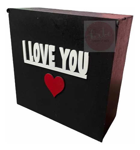 Caja Para Regalo San Valentín Mdf 3 Mm Chica Con Tapa