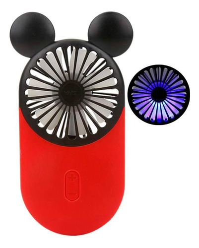 Mini Ventilador Mickey Edition Recargable Usb 3 Velocidades