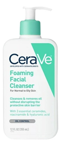 Cerave Foaming Facial Cleanser 12 Fl Oz (355 Ml)