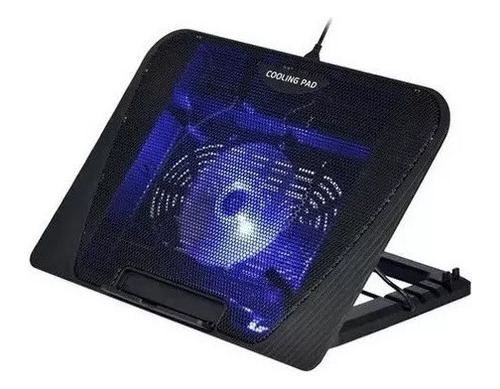 Ventilador Notebook Base Gamer Altura Ajustable Azul/negro