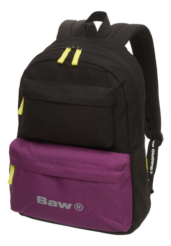 Mochila Baw Normcore Purple Cor Preto Desenho Do Tecido Liso