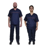 Conjunto Uniforme De Limpeza Serviços Gerais Gola V Unissex