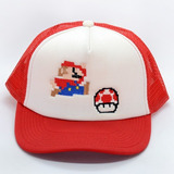 Gorra Bordada Super Mario Bros Nintendo Family Game Trucker 