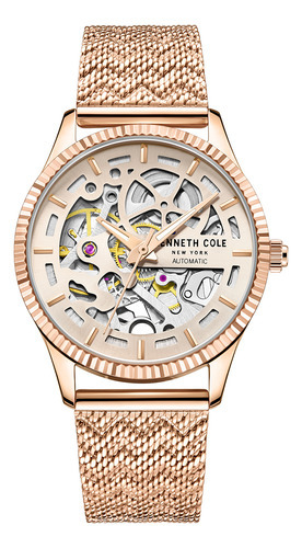 Reloj Mujer Kenneth Cole Kcwll2222404 New York Color De La Correa Rosa Color Del Bisel Rosa Color Del Fondo Rosa