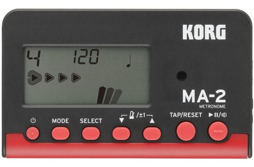 Metronomo Korg Digital Ma-2-bkrd Negro Con Rojo