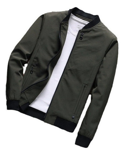 Jaqueta Corta-vento Masculina Casual Leve Bomber Varsity