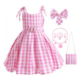 Conjunto De 8 Peças De Vestido Rosa Infantil Barbie (2 A 12