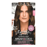 Kit Tintura Beautycolor  Coloração Creme Tom 7.7 Chocolate Dourado