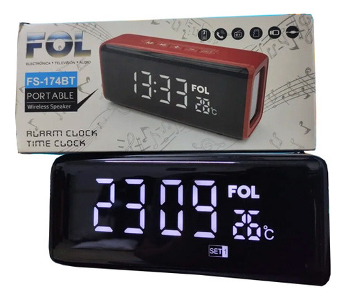 Despertador Bluetooth Portail Fol Fs-174bt Color Negro Talla Na