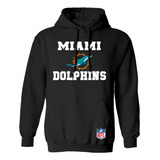 Sudadera Miami Dolphins Nfl Unisex Hoodie Gorro Capucha 