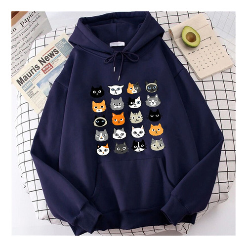 Sudadera Con Capucha Y2k Aesthetic Anime Kawaii Cat