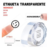 Etiqueta Transparente Niimbot D110 D101 D11 15x30mm 210pçs