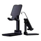 Soporte Apoya Tablet Celular De Mesa Extensible Plegable Color Negro