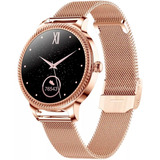Relógio Smartwatch Feminino Bracelet Hband Mesh Dourado