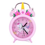 Lindo Reloj Despertador De Unicornio Para Niñas Con Luz