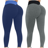 Calças Leggings De Yoga Stretch Fitness 2pcs