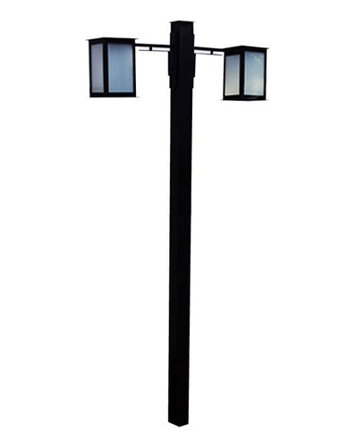 Lampara Columna Exterior Con 2 Faroles Dinastia Iluminacion