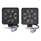 Kit Faro Universal Cuadrado 16 Led 12v/24v 48w  Linea Pesada