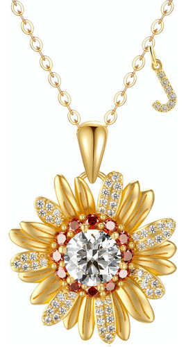 Joyeria Mujer Collare De Plata 925 Collares Girasol Dijes