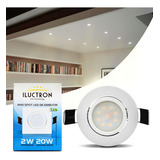 Spot 2w Embutir Branco Frio Super Led Direcionável Redonda 110v/220v