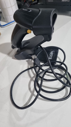 Leitor De Código De Barras Com Suporte Elgin El120 Usb 1d 5v