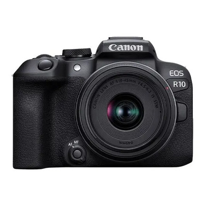 Cámara Canon Mirrorless Eos R10 Rf-s18-45mm F4.5-6.3 Is Stm Color Negro | Meses sin interés