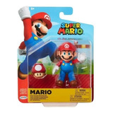 Figura Super Mario Bros Mario Con Super Champiñon - Jakks