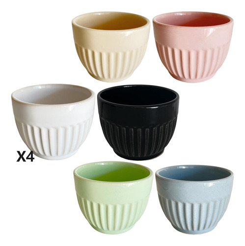 Set X4un Bowl Cerealero Multiuso Ceramica Deco Canela 350ml