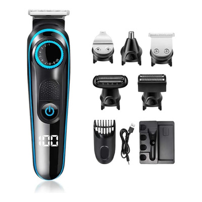 Maquina Cortar Pelo Rasuradora Portátil Usb Barba Rasurar Negro