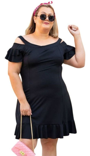 Vestido Feminino Curto Plus Size Tamanho Grande Estampado Gg