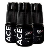 Kit De 3 Cola Sm Lash Ace Extensão De Cílios 3g Profissional