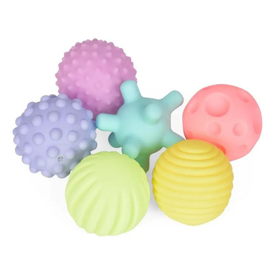 6pz Juguete Pelotas Estimulacion Sensorial Didáctica Bebé Yh