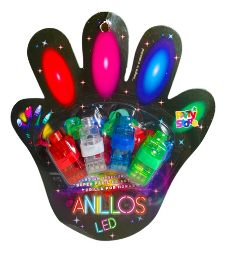 Anillos Laser Luminoso Led Carioca Premium X4