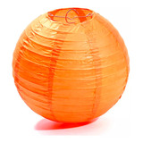 10 Lampara Linterna Papel Naranja Pantalla China 40cm Fiesta