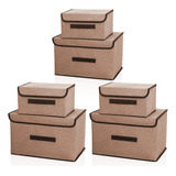 Cajas De Organizadoras Plegables Con Tapa  6 Piezas